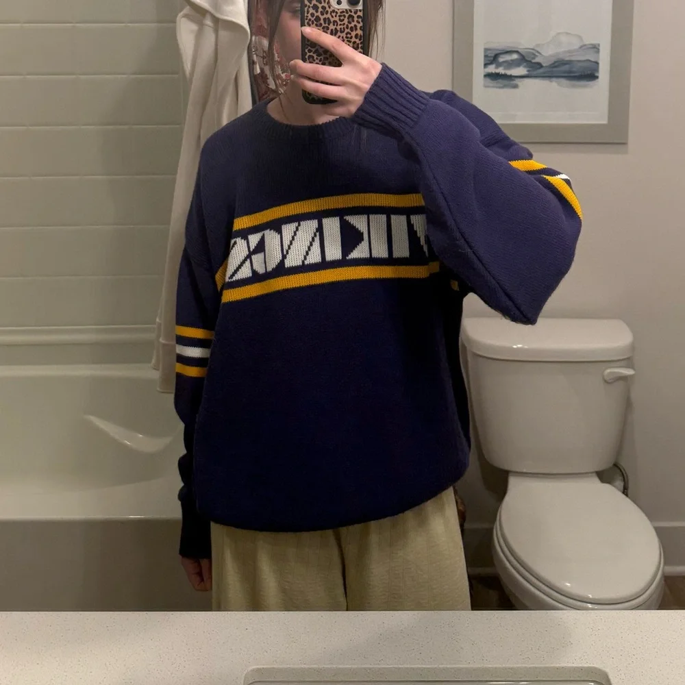 VINTAGE wool blend Vikings sweater NFL - Picture 2 of 3